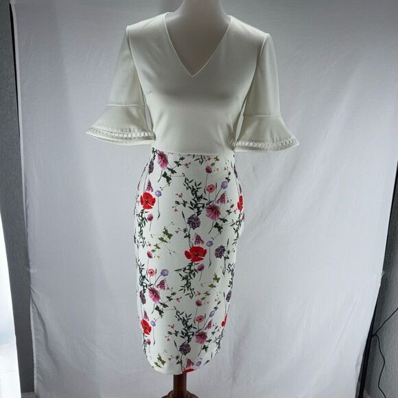 Ted Baker Wesa Hedgerow Dress Floral Sz 1 (US 4/XS) - Picture 3 of 14